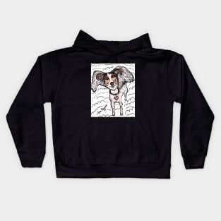 Dogs in heaven Kids Hoodie